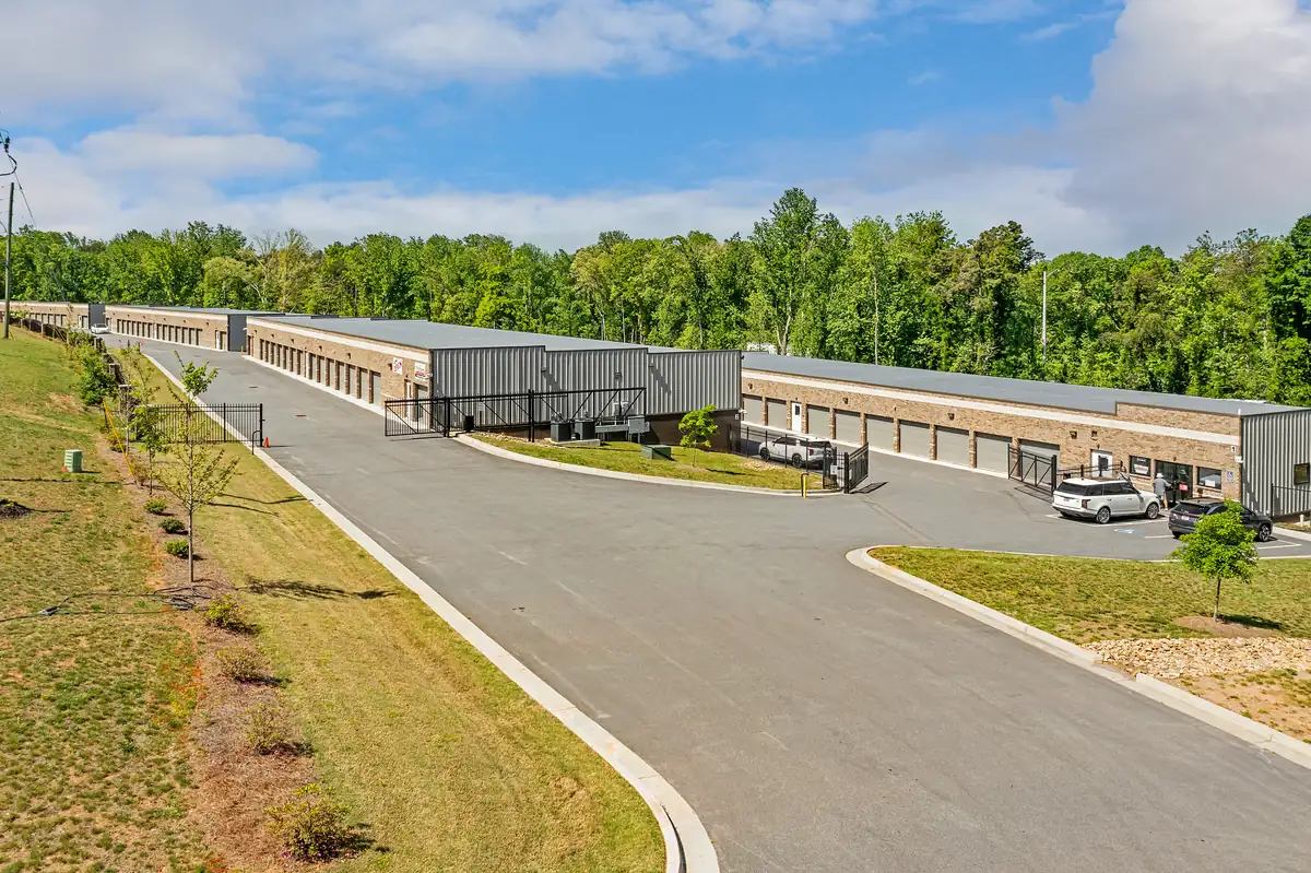 Aerial shot of MyPlace Self Storage Flowery Branch location.