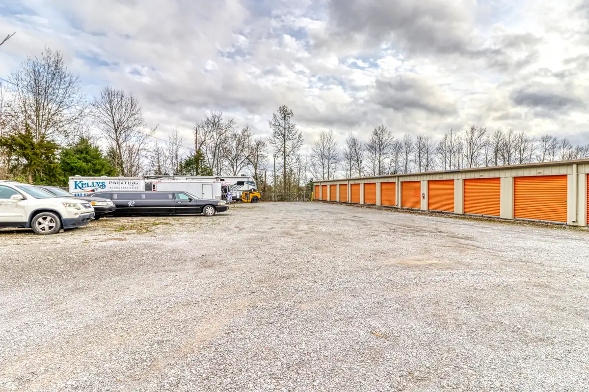 Exterior storage buildings at MyPlace Self-Storage on Jack Miller Boulevard in Clarksville, TN.