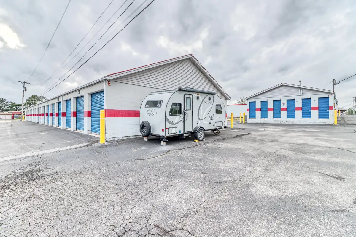 Paved parking space for vehicle storage at MyPlace Self-Storage on Collier Road in Clarksville, TN.