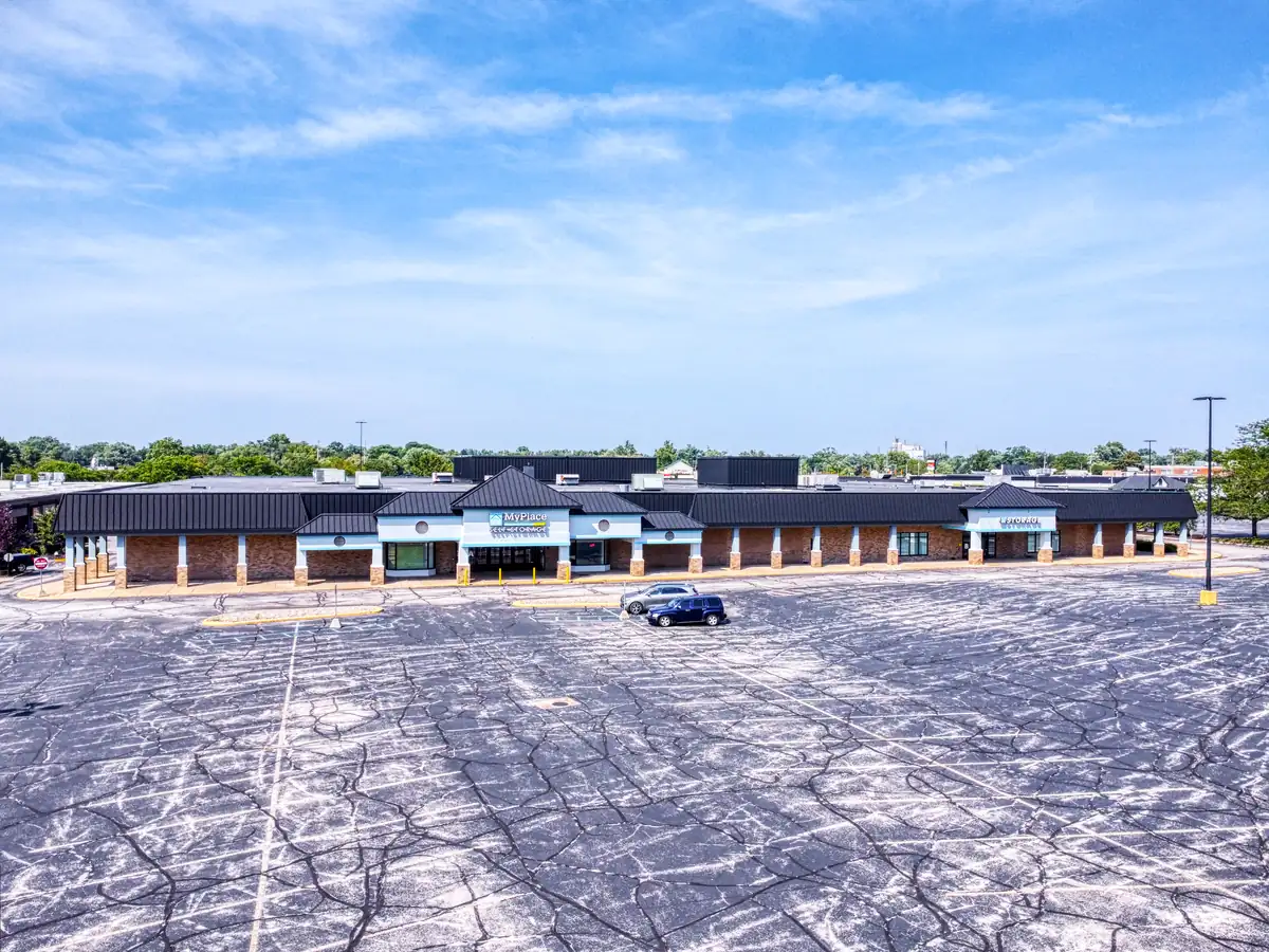 Wide exterior view of the large, entirely indoor MyPlace Self Storage building on Elmwood Ave in Lafayette, IN.