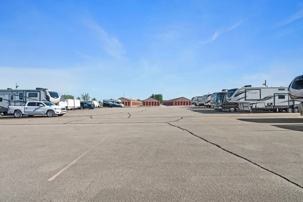 Boat and RV parking sport at MyPlace Self Storage in Franklin, IN.