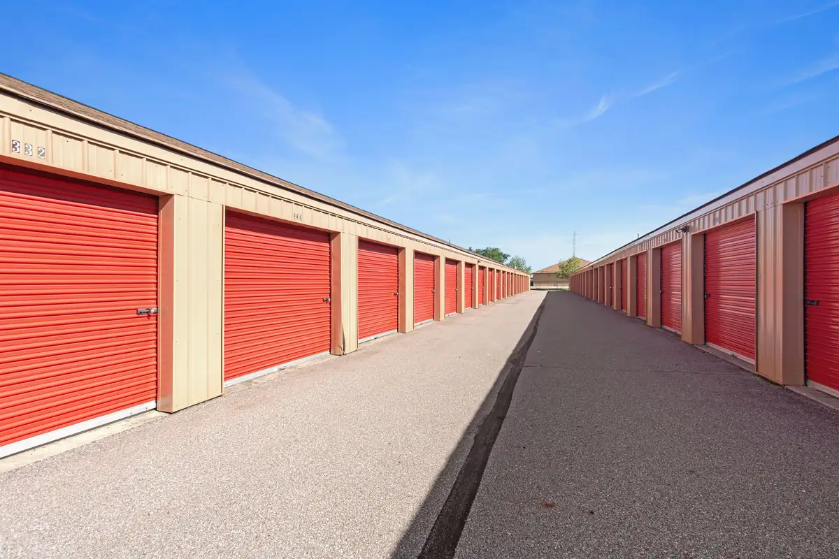 Drive up storage units at MyPlace Self Storage in Franklin, IN.