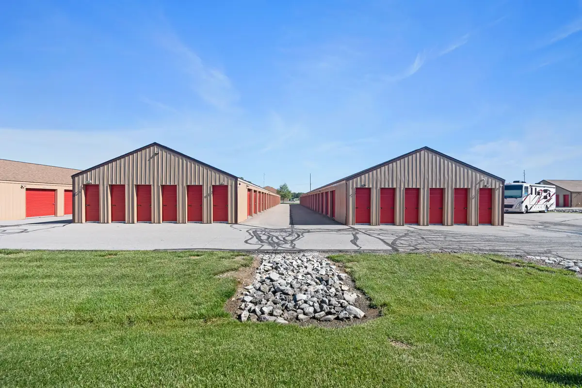 Drive up storage units at MyPlace Self Storage in Franklin, IN.