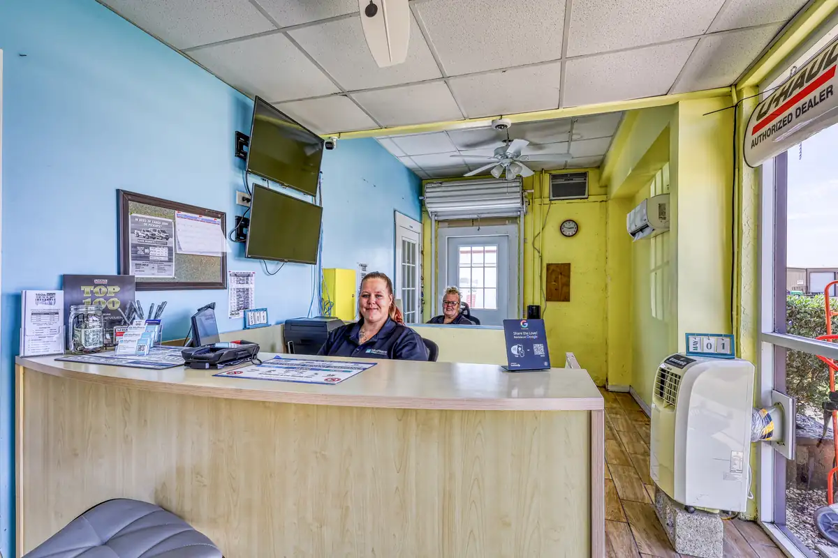 Rental office front counter at MyPlace Self-Storage in Punta Gorda, Florida.