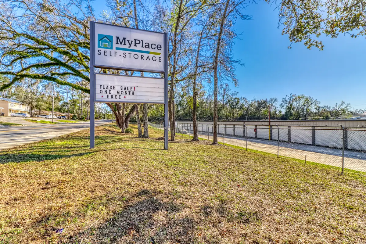 MyPlace Self-Storage monument sign along S Monroe Street in Tallahassee, Florida.