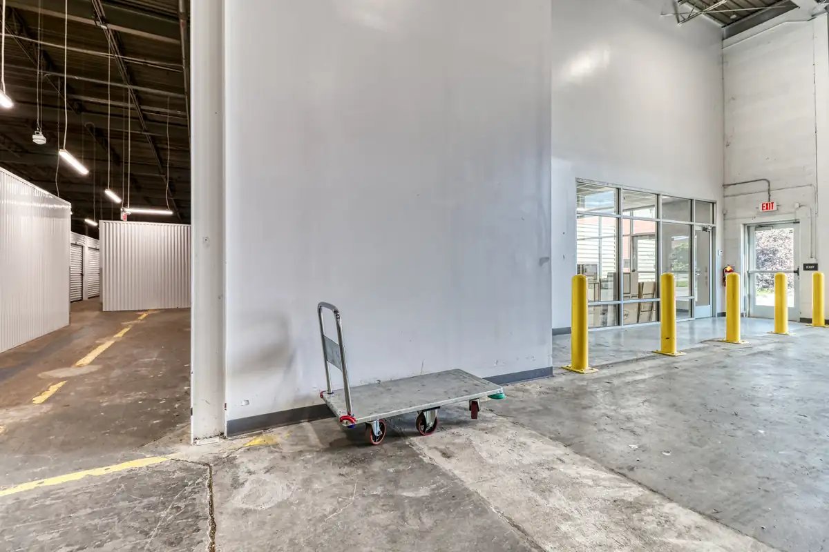 Moving cart available for customer use inside MyPlace Self-Storage in Toledo, OH.