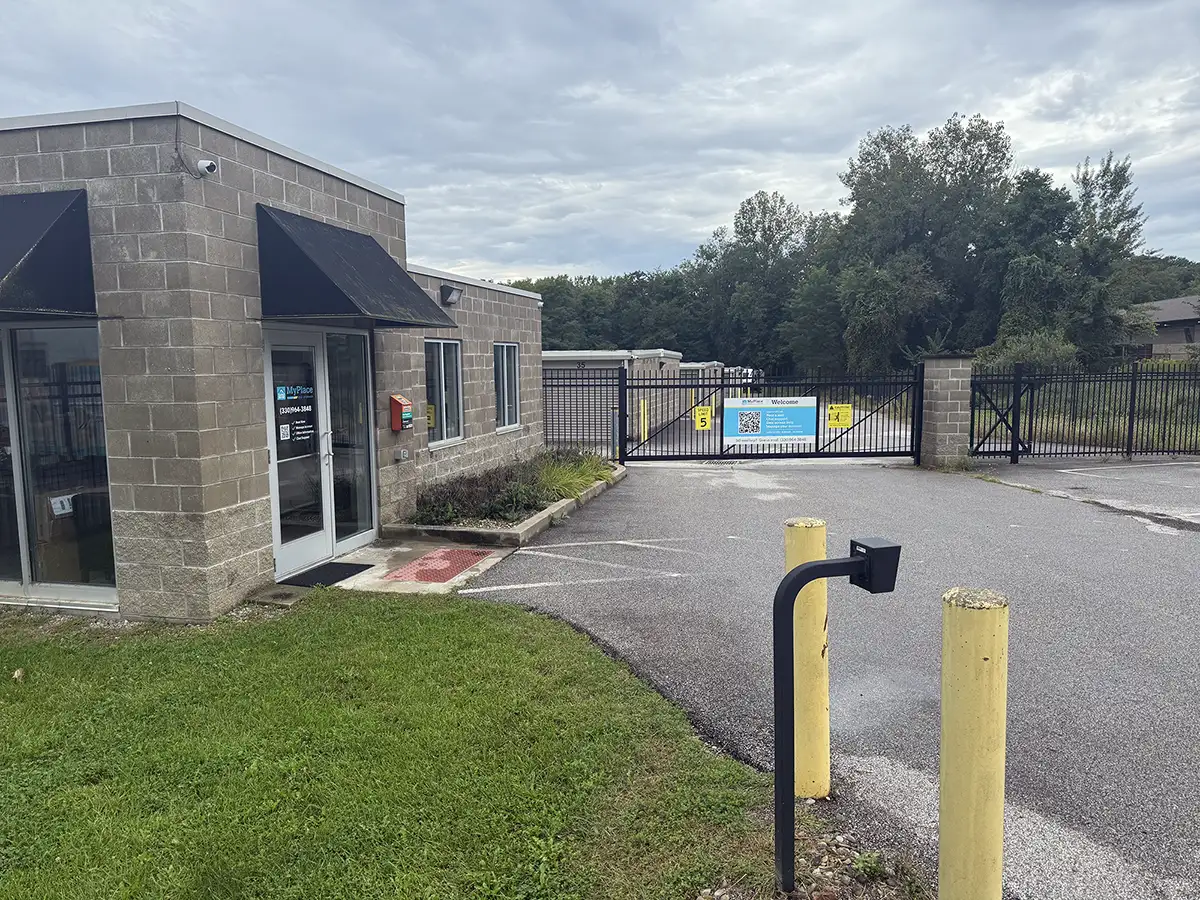 Entrance for the MyPlace Self Storage Uniontown, In Uniontown, OH.