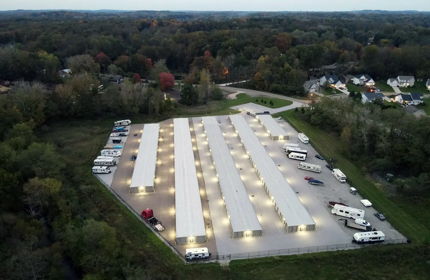 Aerial view of MyPlace Self Storage in Uniontown, OH.